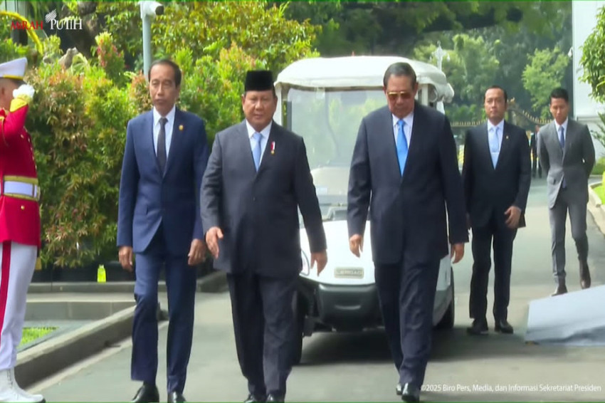 Momen Prabowo Satu Mobil dengan SBY dan Jokowi saat Peluncuran Danantara